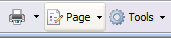 Image showing Page menu in Internet Explorer 7