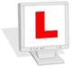 Image of Learner driver symbol on computer screen